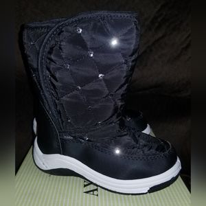 Toddler size 8 black sequin winter boots by Adorababy, NEW